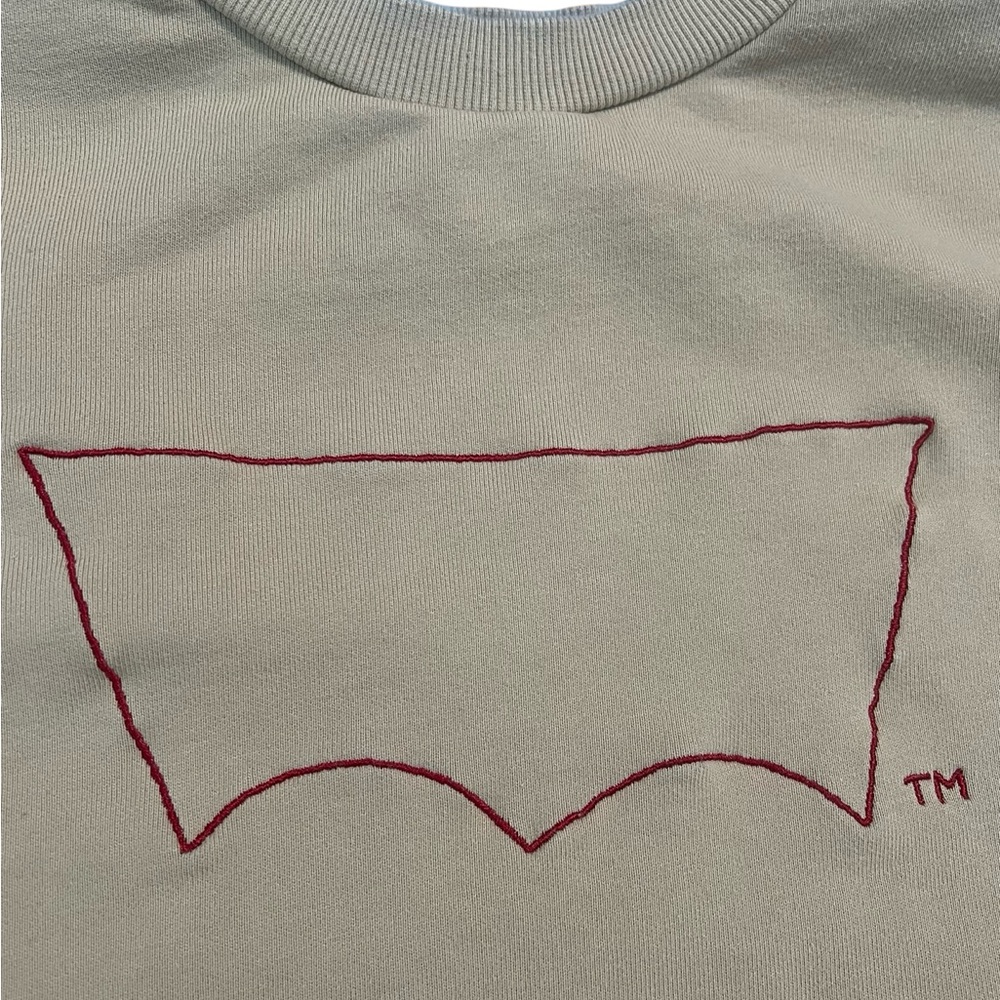 Levi's Red Collection Tan Crewneck Logo Sweatshirt, Unisex, Large, limited - Picture 5 of 12